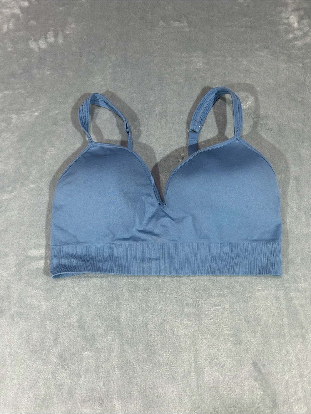 Athleta Perfect Form Longline Bra-Slate Blue- Small